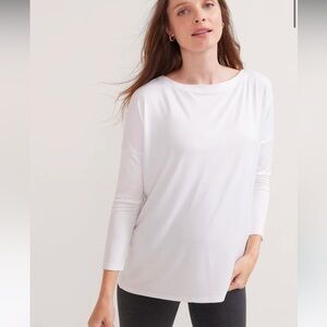 Hatch Maternity White Long Sleeve Tee